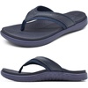 image:imageKuaiLu Mens Sport Flip Flops Orthotic Thong Sandals With Arch Support  Comfortable Toe Post Beach Pool Slides For Plantar Fasciitis Outdoor SummerDark Blue
