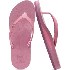 image:imageKuaiLu Flip Flops for Women with Arch Support Summer Beach Thong Sandals  Comfortable Yoga Mat Cushion Walking Shoes Slip on Casual Outfits Faux Leather Indoor OutdoorDark Pink