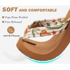 image:imageKuaiLu Flip Flops for Women with Arch Support Summer Beach Thong Sandals  Comfortable Walking Shoes Lightweight Soft Yoga Mat Cushion Floral Outfits Slip On Indoor OutdoorBeige Khaki