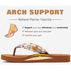 image:imageKuaiLu Flip Flops for Women with Arch Support Summer Beach Thong Sandals  Comfortable Walking Shoes Lightweight Soft Yoga Mat Cushion Floral Outfits Slip On Indoor OutdoorBeige Khaki