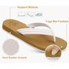 image:imageKuaiLu Flip Flops for Women with Arch Support Summer Beach Thong Sandals  Comfortable Walking Shoes Lightweight Soft Yoga Mat Cushion Floral Outfits Slip On Indoor OutdoorWhite Khaki