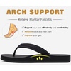 image:imageKuaiLu Flip Flops for Women with Arch Support Summer Beach Thong Sandals  Comfortable Walking Shoes Lightweight Soft Yoga Mat Cushion Floral Outfits Slip On Indoor OutdoorAll Black