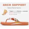 image:imageKuaiLu Flip Flops for Women with Arch Support Summer Beach Thong Sandals  Comfortable Walking Shoes Lightweight Soft Yoga Mat Cushion Floral Outfits Slip On Indoor OutdoorOrange