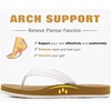 image:imageKuaiLu Flip Flops for Women with Arch Support Summer Beach Thong Sandals  Comfortable Walking Shoes Lightweight Soft Yoga Mat Cushion Floral Outfits Slip On Indoor OutdoorWhite Khaki