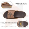 image:imageKuaiLu Mens Athletic Slides Wide Adjustable Arch Support Sport Sandals  Soft Cushioned Open Toe Summer Slippers for Plantar Fasciitis Slip On House Shoes Indoor OutdoorKhaki Brown