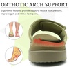 image:imageKuaiLu Mens Athletic Slides Wide Adjustable Arch Support Sport Sandals  Soft Cushioned Open Toe Summer Slippers for Plantar Fasciitis Slip On House Shoes Indoor OutdoorGreen