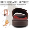 image:imageKuaiLu Mens Athletic Slides Wide Adjustable Arch Support Sport Sandals  Soft Cushioned Open Toe Summer Slippers for Plantar Fasciitis Slip On House Shoes Indoor OutdoorDark Brown
