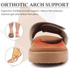 image:imageKuaiLu Mens Athletic Slides Wide Adjustable Arch Support Sport Sandals  Soft Cushioned Open Toe Summer Slippers for Plantar Fasciitis Slip On House Shoes Indoor OutdoorChestnut