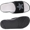 image:imageKuaiLu Mens Athletic Slides Wide Adjustable Arch Support Sport Sandals  Soft Cushioned Open Toe Summer Slippers for Plantar Fasciitis Slip On House Shoes Indoor OutdoorBlack White