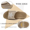 image:imageKuaiLu Mens Athletic Slides Wide Adjustable Arch Support Sport Sandals  Soft Cushioned Open Toe Summer Slippers for Plantar Fasciitis Slip On House Shoes Indoor OutdoorBeige