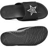 image:imageKuaiLu Mens Athletic Slides Wide Adjustable Arch Support Sport Sandals  Soft Cushioned Open Toe Summer Slippers for Plantar Fasciitis Slip On House Shoes Indoor OutdoorAll Black