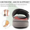 image:imageKuaiLu Mens Athletic Slides Wide Adjustable Arch Support Sport Sandals  Soft Cushioned Open Toe Summer Slippers for Plantar Fasciitis Slip On House Shoes Indoor OutdoorGrey