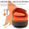 image:imageKuaiLu Mens Athletic Slides Wide Adjustable Arch Support Sport Sandals  Soft Cushioned Open Toe Summer Slippers for Plantar Fasciitis Slip On House Shoes Indoor OutdoorOrange