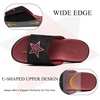 image:imageKuaiLu Mens Athletic Slides Wide Adjustable Arch Support Sport Sandals  Soft Cushioned Open Toe Summer Slippers for Plantar Fasciitis Slip On House Shoes Indoor OutdoorBlackRed