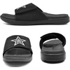 image:imageKuaiLu Mens Athletic Slides Wide Adjustable Arch Support Sport Sandals  Soft Cushioned Open Toe Summer Slippers for Plantar Fasciitis Slip On House Shoes Indoor OutdoorAll Black