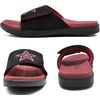 image:imageKuaiLu Mens Athletic Slides Wide Adjustable Arch Support Sport Sandals  Soft Cushioned Open Toe Summer Slippers for Plantar Fasciitis Slip On House Shoes Indoor OutdoorBlackRed