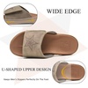 image:imageKuaiLu Mens Athletic Slides Wide Adjustable Arch Support Sport Sandals  Soft Cushioned Open Toe Summer Slippers for Plantar Fasciitis Slip On House Shoes Indoor OutdoorChestnut