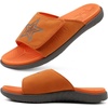 image:imageKuaiLu Mens Athletic Slides Wide Adjustable Arch Support Sport Sandals  Soft Cushioned Open Toe Summer Slippers for Plantar Fasciitis Slip On House Shoes Indoor OutdoorOrange