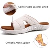 image:imageKuaiLu Womens Fashion Orthotic Slides Arch Support Slip On Walking Sandals  Ladies Lightweight Athletic Yoga Mat Thick Cushion Slippers Sandals With Comfortable Plantar FasciitisWhite Khaki