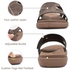 image:imageKuaiLu Womens Fashion Orthotic Slides Arch Support Slip On Walking Sandals  Ladies Lightweight Athletic Yoga Mat Thick Cushion Slippers Sandals With Comfortable Plantar FasciitisBrown