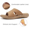 image:imageKuaiLu Womens Fashion Orthotic Slides Arch Support Slip On Walking Sandals  Ladies Lightweight Athletic Yoga Mat Thick Cushion Slippers Sandals With Comfortable Plantar FasciitisNude