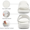 image:imageKuaiLu Womens Fashion Orthotic Slides Arch Support Slip On Walking Sandals  Ladies Lightweight Athletic Yoga Mat Thick Cushion Slippers Sandals With Comfortable Plantar FasciitisWhite