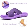 image:imageKuaiLu Womens Fashion Orthotic Slides Arch Support Slip On Walking Sandals  Ladies Lightweight Athletic Yoga Mat Thick Cushion Slippers Sandals With Comfortable Plantar FasciitisPurple