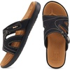 image:imageKuaiLu Womens Fashion Orthotic Slides Arch Support Slip On Walking Sandals  Ladies Lightweight Athletic Yoga Mat Thick Cushion Slippers Sandals With Comfortable Plantar FasciitisBlack Khaki