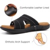 image:imageKuaiLu Womens Fashion Orthotic Slides Arch Support Slip On Walking Sandals  Ladies Lightweight Athletic Yoga Mat Thick Cushion Slippers Sandals With Comfortable Plantar FasciitisBlack Khaki