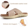 image:imageKuaiLu Womens Fashion Orthotic Slides Arch Support Slip On Walking Sandals  Ladies Lightweight Athletic Yoga Mat Thick Cushion Slippers Sandals With Comfortable Plantar FasciitisTan Beige