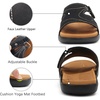 image:imageKuaiLu Womens Fashion Orthotic Slides Arch Support Slip On Walking Sandals  Ladies Lightweight Athletic Yoga Mat Thick Cushion Slippers Sandals With Comfortable Plantar FasciitisBlack Khaki