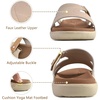image:imageKuaiLu Womens Fashion Orthotic Slides Arch Support Slip On Walking Sandals  Ladies Lightweight Athletic Yoga Mat Thick Cushion Slippers Sandals With Comfortable Plantar FasciitisTan Beige