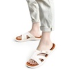 image:imageKuaiLu Womens Fashion Orthotic Slides Arch Support Slip On Walking Sandals  Ladies Lightweight Athletic Yoga Mat Thick Cushion Slippers Sandals With Comfortable Plantar FasciitisWhite Khaki