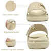 image:imageKuaiLu Womens Fashion Orthotic Slides Arch Support Slip On Walking Sandals  Ladies Lightweight Athletic Yoga Mat Thick Cushion Slippers Sandals With Comfortable Plantar FasciitisBeige