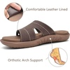image:imageKuaiLu Womens Fashion Orthotic Slides Arch Support Slip On Walking Sandals  Ladies Lightweight Athletic Yoga Mat Thick Cushion Slippers Sandals With Comfortable Plantar FasciitisBrown