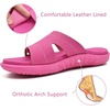 image:imageKuaiLu Womens Fashion Orthotic Slides Arch Support Slip On Walking Sandals  Ladies Lightweight Athletic Yoga Mat Thick Cushion Slippers Sandals With Comfortable Plantar FasciitisHot Pink