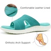 image:imageKuaiLu Womens Fashion Orthotic Slides Arch Support Slip On Walking Sandals  Ladies Lightweight Athletic Yoga Mat Thick Cushion Slippers Sandals With Comfortable Plantar FasciitisLake Blue