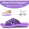 image:imageKuaiLu Womens Fashion Orthotic Slides Arch Support Slip On Walking Sandals  Ladies Lightweight Athletic Yoga Mat Thick Cushion Slippers Sandals With Comfortable Plantar FasciitisPurple