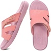 image:imageKuaiLu Womens Fashion Orthotic Slides Arch Support Slip On Walking Sandals  Ladies Lightweight Athletic Yoga Mat Thick Cushion Slippers Sandals With Comfortable Plantar FasciitisPink