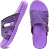 image:imageKuaiLu Womens Fashion Orthotic Slides Arch Support Slip On Walking Sandals  Ladies Lightweight Athletic Yoga Mat Thick Cushion Slippers Sandals With Comfortable Plantar FasciitisPurple