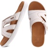image:imageKuaiLu Womens Fashion Orthotic Slides Arch Support Slip On Walking Sandals  Ladies Lightweight Athletic Yoga Mat Thick Cushion Slippers Sandals With Comfortable Plantar FasciitisWhite Khaki