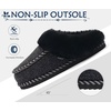 image:imageKuaiLu Womens Memory Foam Moccasin Slippers Plush House Comfy Warm Shoes  Cozy Fluff Cushioned Lightweight Bedroom PantuflasDaily Footwear for Garden Walking ampQuick Outdoor Errands US511Black