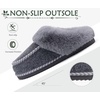 image:imageKuaiLu Womens Memory Foam Moccasin Slippers Plush House Comfy Warm Shoes  Cozy Fluff Cushioned Lightweight Bedroom PantuflasDaily Footwear for Garden Walking ampQuick Outdoor Errands US511Grey