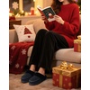 image:imageKuaiLu Womens Memory Foam Moccasin Slippers Plush House Comfy Warm Shoes  Cozy Fluff Cushioned Lightweight Bedroom PantuflasDaily Footwear for Garden Walking ampQuick Outdoor Errands US511Black