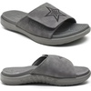 image:imageKuaiLu Mens Athletic Slides Wide Adjustable Arch Support Sport Sandals  Soft Cushioned Open Toe Summer Slippers for Plantar Fasciitis Slip On House Shoes Indoor OutdoorGrey