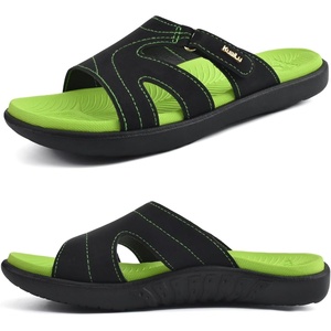 image:imageKuaiLu Womens Fashion Orthotic Slides Arch Support Slip On Walking Sandals  Ladies Lightweight Athletic Yoga Mat Thick Cushion Slippers Sandals With Comfortable Plantar FasciitisGreen