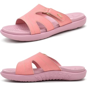 image:imageKuaiLu Womens Fashion Orthotic Slides Arch Support Slip On Walking Sandals  Ladies Lightweight Athletic Yoga Mat Thick Cushion Slippers Sandals With Comfortable Plantar FasciitisPink