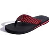 image:imageKuaiLu Mens Rubber Flip Flops with Comfortable Arch Support Summer Beach  Yoga Mat Cushion Walking Thong Sandals Slip On Indoor OutdoorBlackRed