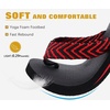image:imageKuaiLu Mens Rubber Flip Flops with Comfortable Arch Support Summer Beach  Yoga Mat Cushion Walking Thong Sandals Slip On Indoor OutdoorBlackRed