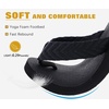 image:imageKuaiLu Mens Rubber Flip Flops with Comfortable Arch Support Summer Beach  Yoga Mat Cushion Walking Thong Sandals Slip On Indoor OutdoorLight Black